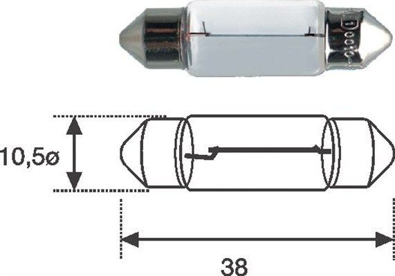 Купить C10W12V Magneti Marelli Лампочка освещения салона